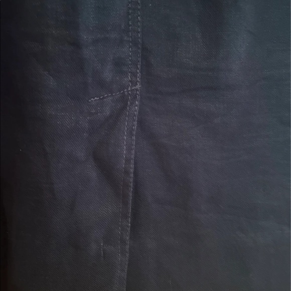 Navy linen pencil skirt - Picture 5 of 8